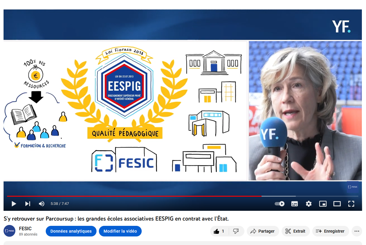 PARCOURSUP : Pourquoi choisir une Grande école EESPIG en contrat avec l’État ?